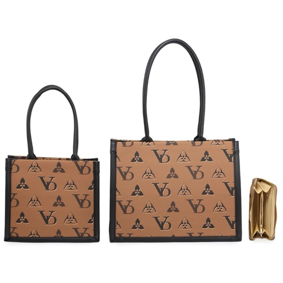 NEW 3PC Fashion Monogram Tote Set - Picture 2 of 6